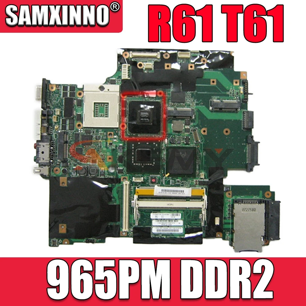 

Материнская плата для ноутбука Lenovo IBM thinkpad R61 T61 15,4 дюйма, плата 43Y9047 42W7791 42W7876 44C3928 42W7652 965PM DDR2, Бесплатный ЦПУ