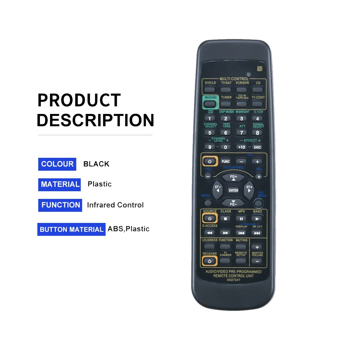 Пульт дистанционного управления для Pioneer Receiver AXD7247 R VSX-D510 VSX-D209 D511 Vsx D510