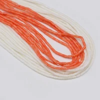 natural coral white orange cylindrical beaded 2x4mm for jewelry making diy necklaces bracelet accessories charms gift party 36cm