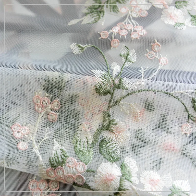 Европейские Белые прозрачные шторы с цветочной вышивкой для гостиной спальни