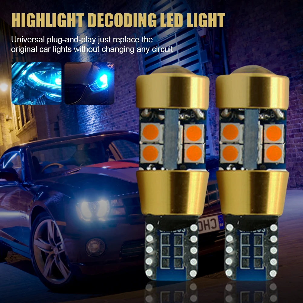 

1PCS T10 LED Bulb Canbus 3030-19-SMD 12V 15W Car LED Interior Map Dome Light Side Marker License Plate Signal Lamp
