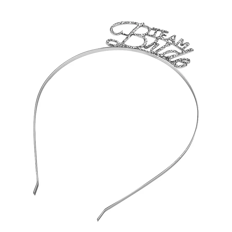 

Hot Style Wedding Hair Accessories Silver Letter Bride Bridesmaid Party Team Bride To Be Headband