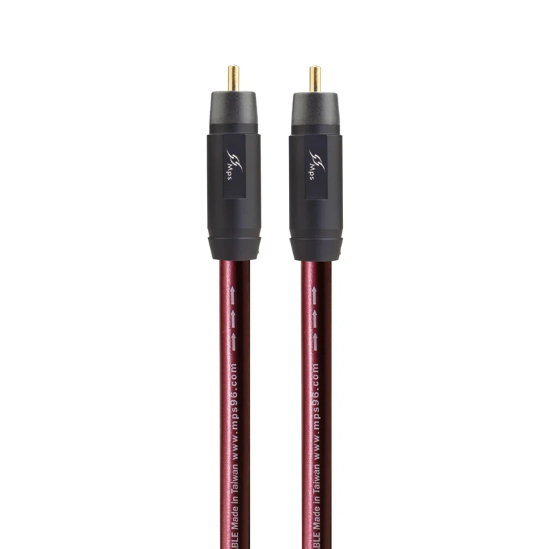 

HiFi MPS M-880R/G 99.9997%OCC+6N OCC Silver Plate 75ohm coaxial cable Audio wire RCA 24K rhodium golden Plated Plug connectors