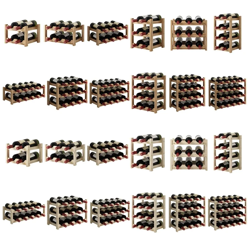 Y1UB Винная стойка Украшение из массива дерева Бытовая небольшая современная