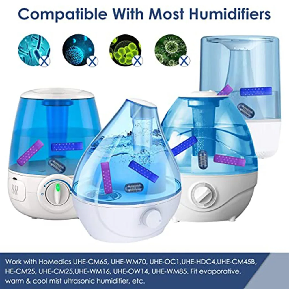 

5pcs Humidifier Tank Cleaner 2.67*0.7inch Blue/Purple For Pure Guardian GGHS15 Aquastick Antimicrobial Humidifier Treatment