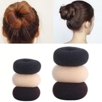 3colors fashion elegant hair bun donut foam sponge easy big ring hair styling tools hairstyle hair accessories for girls women