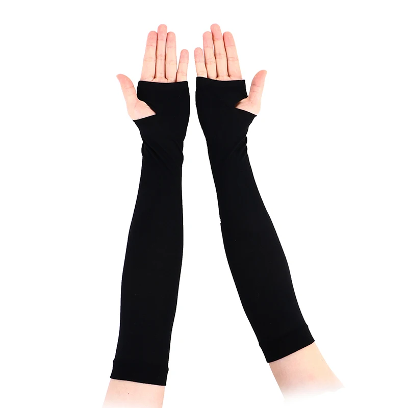

..1pair Ice Silk Sleeve Sunscreen Cuff Arm Sleeves Uv Sun Protect Anti-Slip Summer Men Women Gloves Outdoor Riding Gloves