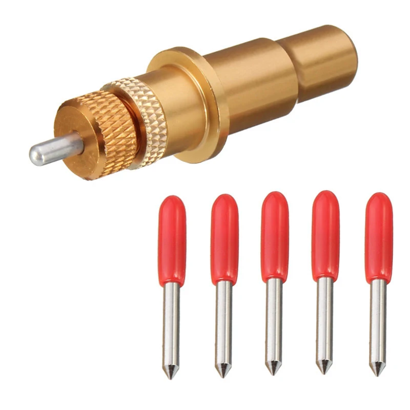 

Корпус лезвия держателя лезвия для силуэта камеи 1 и 2 машины для резки винила, с 5 частями сменного лезвия из карбида 45 градусов