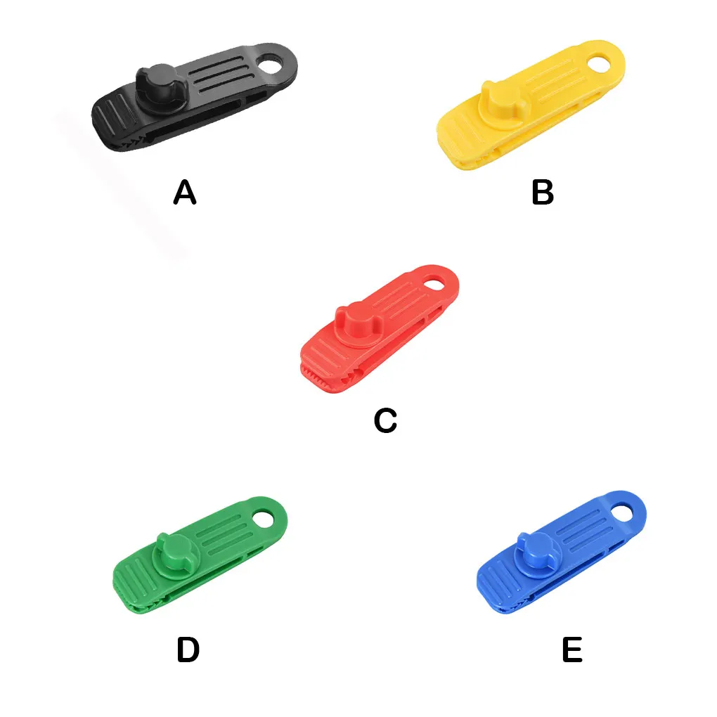

10 Pieces Camping Hiking Picnicking Tent Fasteners Windproof Awning Clip Fastening Clamps Outdoor Equipment Accessories