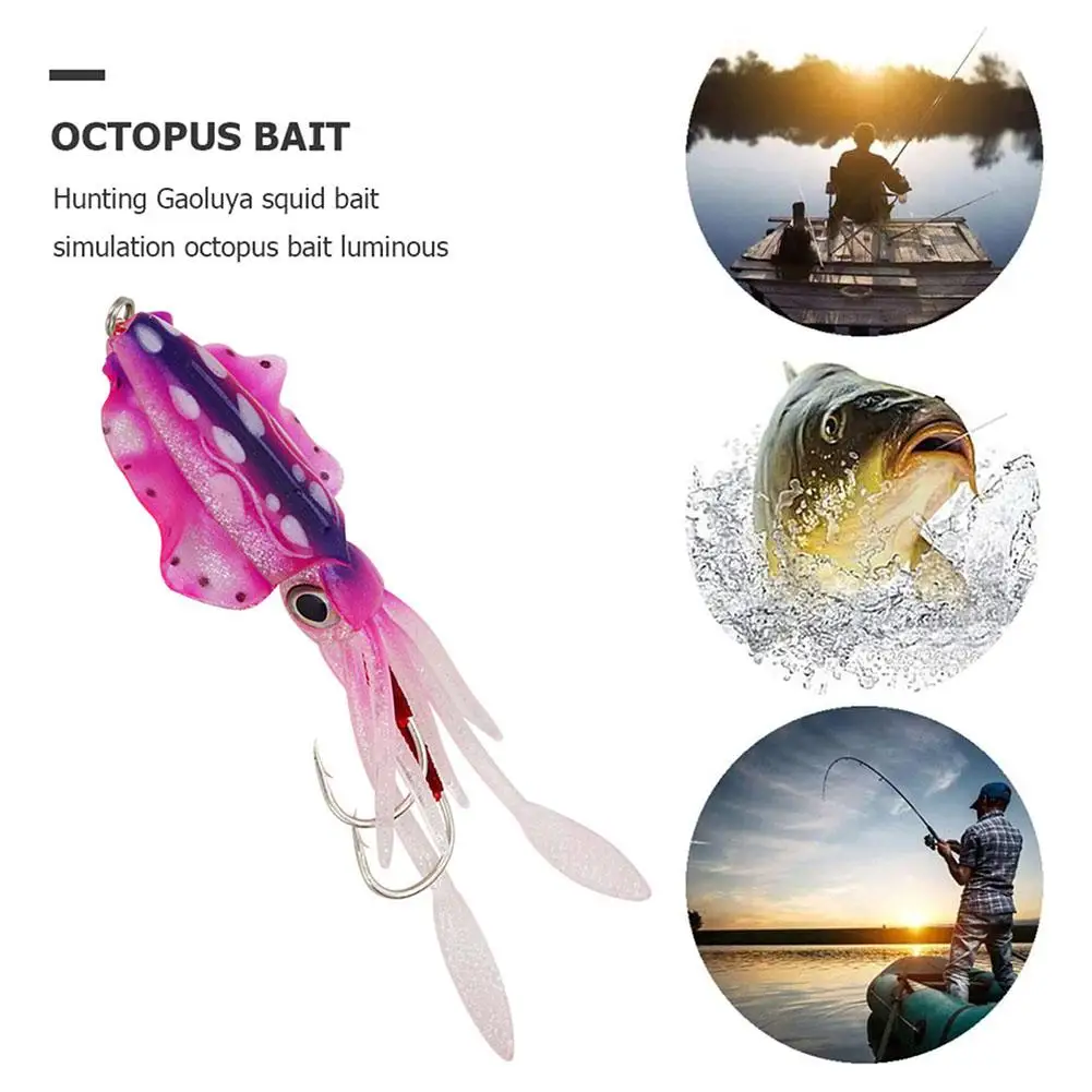 YFASHION 15cm60g Squid Fishing Bait With Double Hook Reusable Bite-resistant Simulation ARTIFICIAL Bait For SEA Fishing