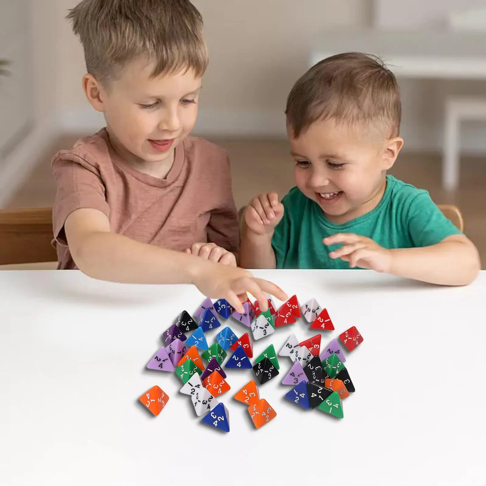 

50 шт. TRPG D4 игральные кости для DND 4-сторонние игральные кубики разноцветный настольный многогранный набор игрушечный набор