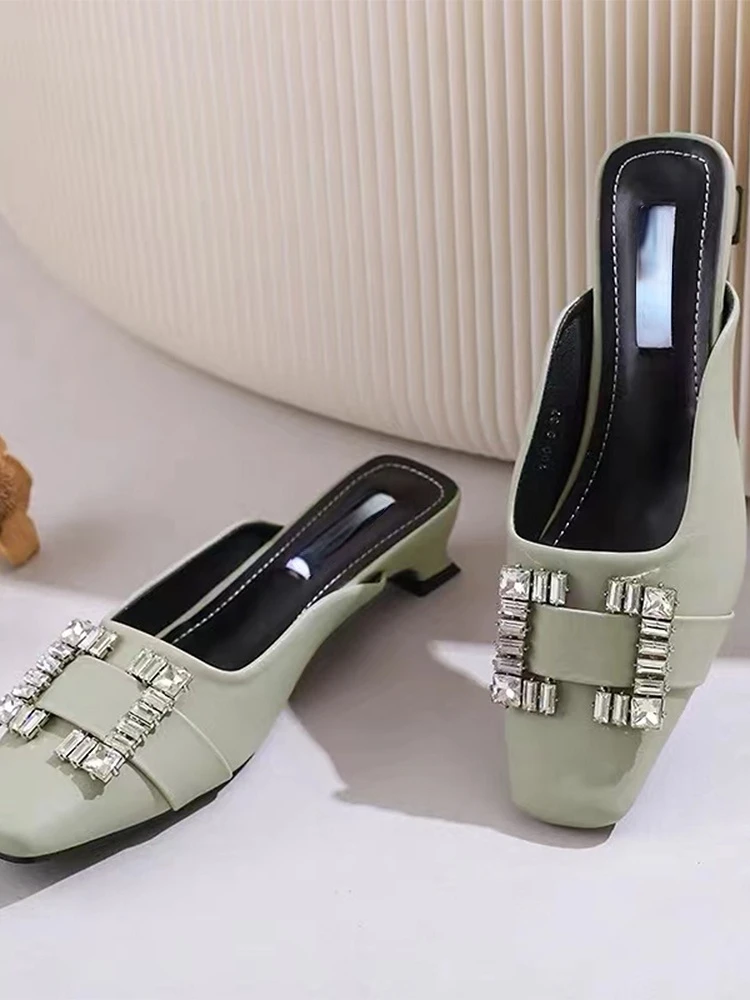 

Мюли женские шлепанцы, летние массивные сандалии, новинка 2022, модные женские шлепанцы, дизайнерская обувь