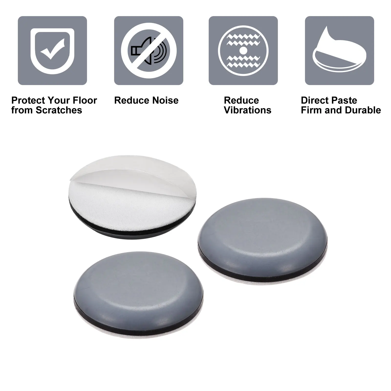 Uxcell 1 3/16 дюйма круглые Фторопластовые мебельные слайдеры самоклеющиеся палки для