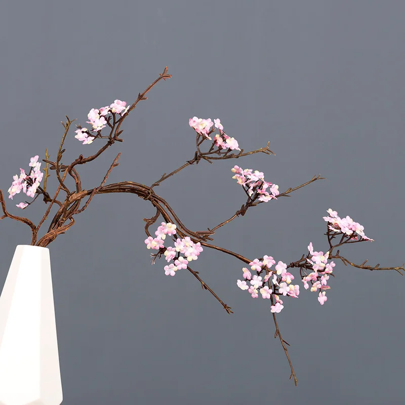 

Artificial Flower Decoration Simple Flowers Arrangement Cherry Blossom Branch Home Decoration Realistic Small Fragmented Flowers