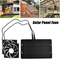 waterproof solar panel fan kit 10w 12v outdoor dual solar exhaust fan air extractor with 8 inch cable for outdoor pet house