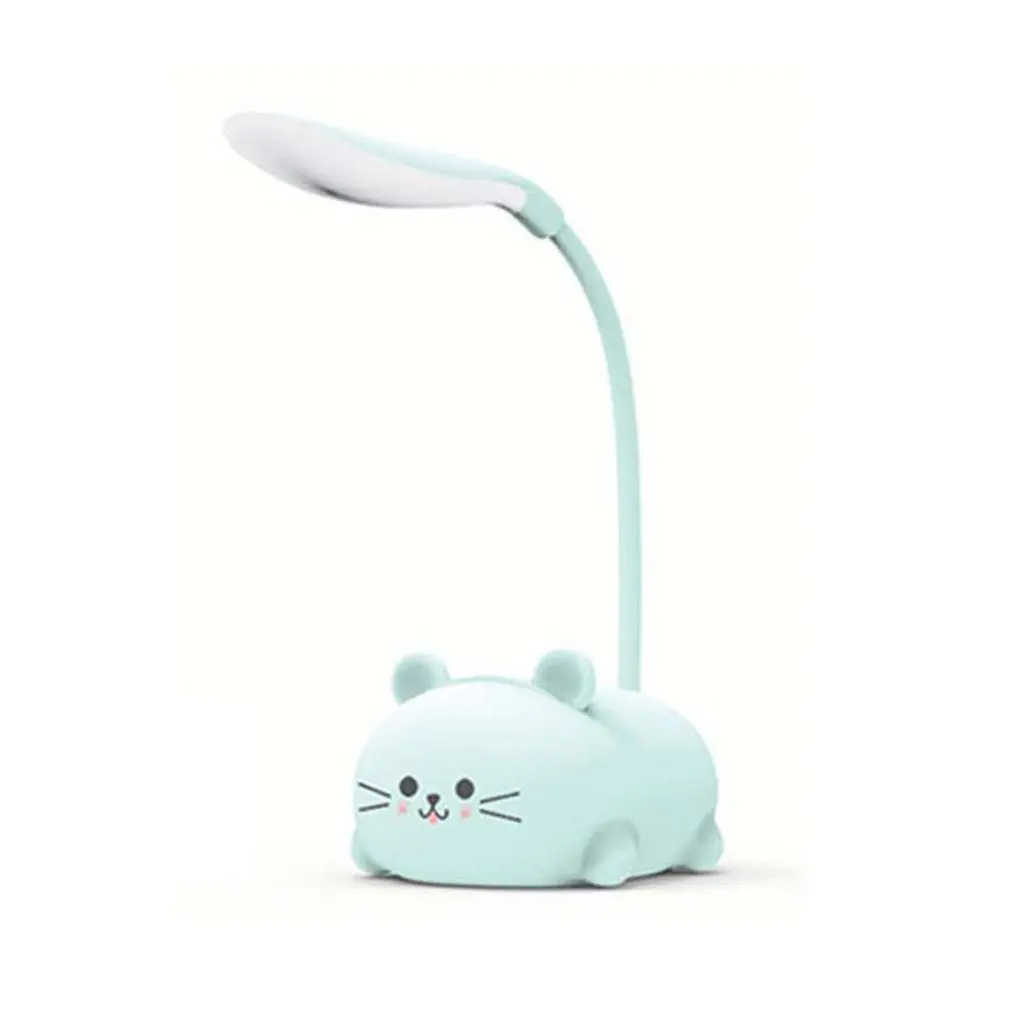 Table Lamp Cartoon Cute Pet Cat Night Light Usb Rechargeable Led Table Light Child Eye Protection Warm White Desk Lamp images - 6