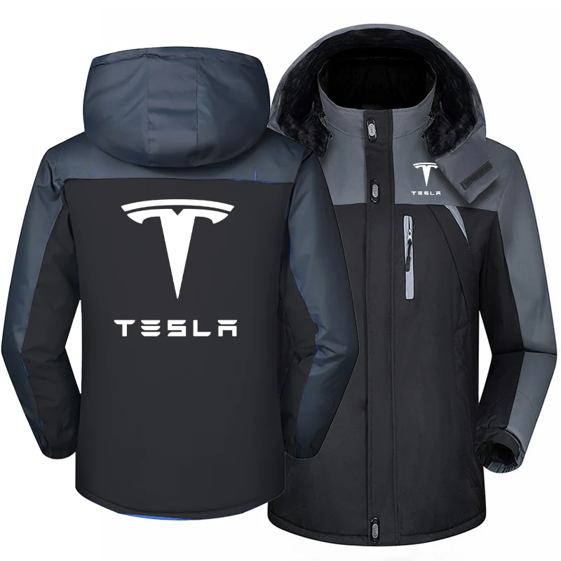 

NEW Winter Jacket Men for TESLA Windbreaker Windproof Waterproof Thicken Fleece Outwear Outdoorsports Overcoat Hood Military