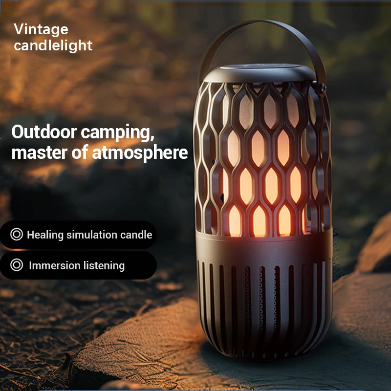 

Bluetooth Speaker IPX5 Waterproof Outdoor Portable APP Control TWS Interconnection Wireless Speaker Artificial Candle