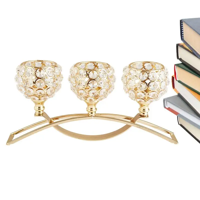 S Windproof Vintage Tealights Candle Holder Votive Floating Candle Containers For Table Decorations Crystal