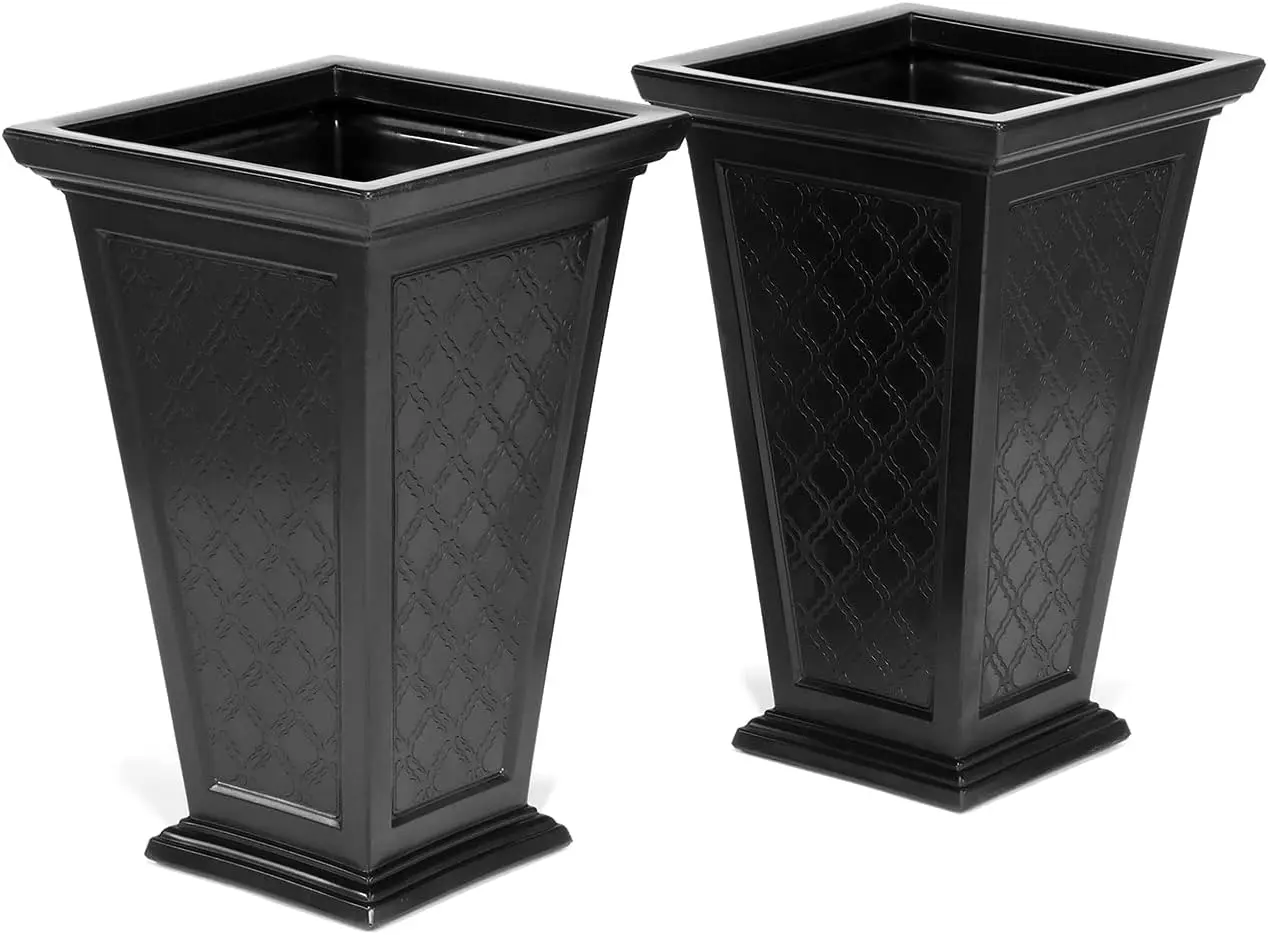 

Outdoor Planter (2 Pack), Black
