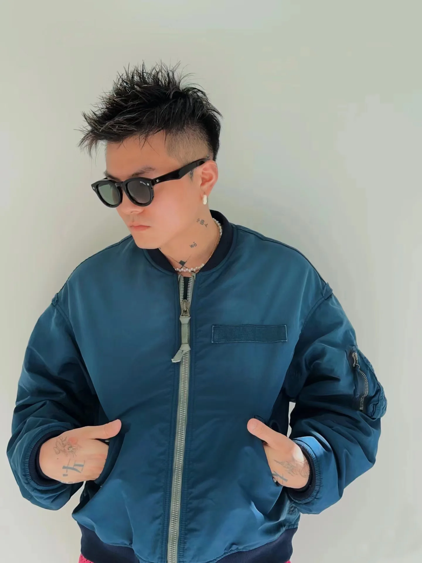 VISVIM FIL 23AW THORSON MA1 Японская потертая летная куртка окрашенная грязью