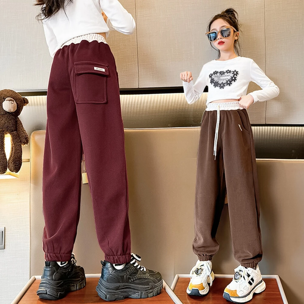 Брюки-карго для девочек-подростков спортивные штаны девочек повседневная одежда