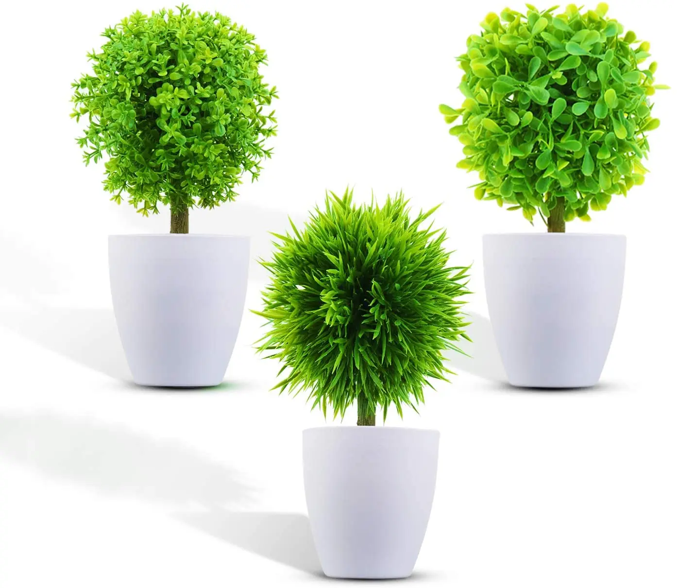 

Set of 3 Artificial Plants with Pots, Decorative Artificial Plants, Artificial Plants for Kitchen/Office/Bedroom/Balcony