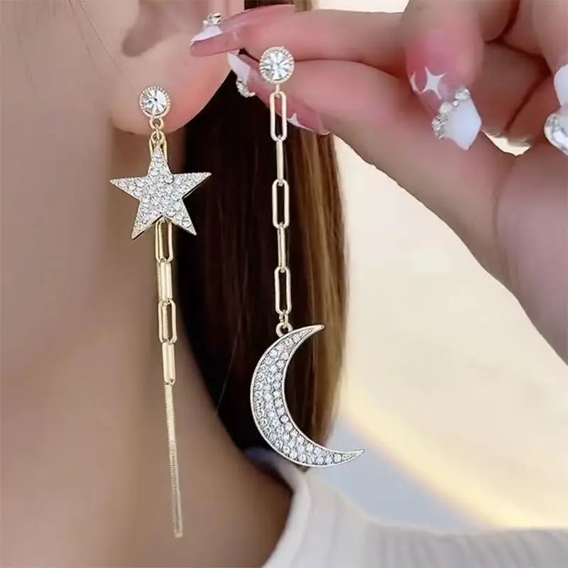 

Новые женские металлические необычные серьги в виде Большой Луны с уникальным дизайном, индивидуальные украшения для ушей
