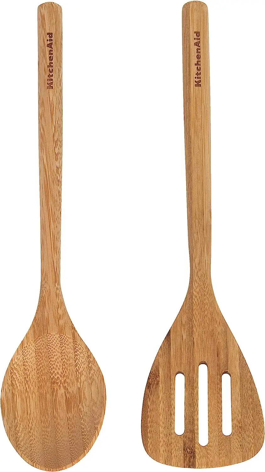 

Bamboo Spatula and Spoon Set, 2 Pieces Kitchen Cooking Dining Soup Tea Honey Coffee Utensil Tools