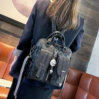chess board print womens bag genuine leather handbags women top handle tote bag female messenger bag shoulder sling bag