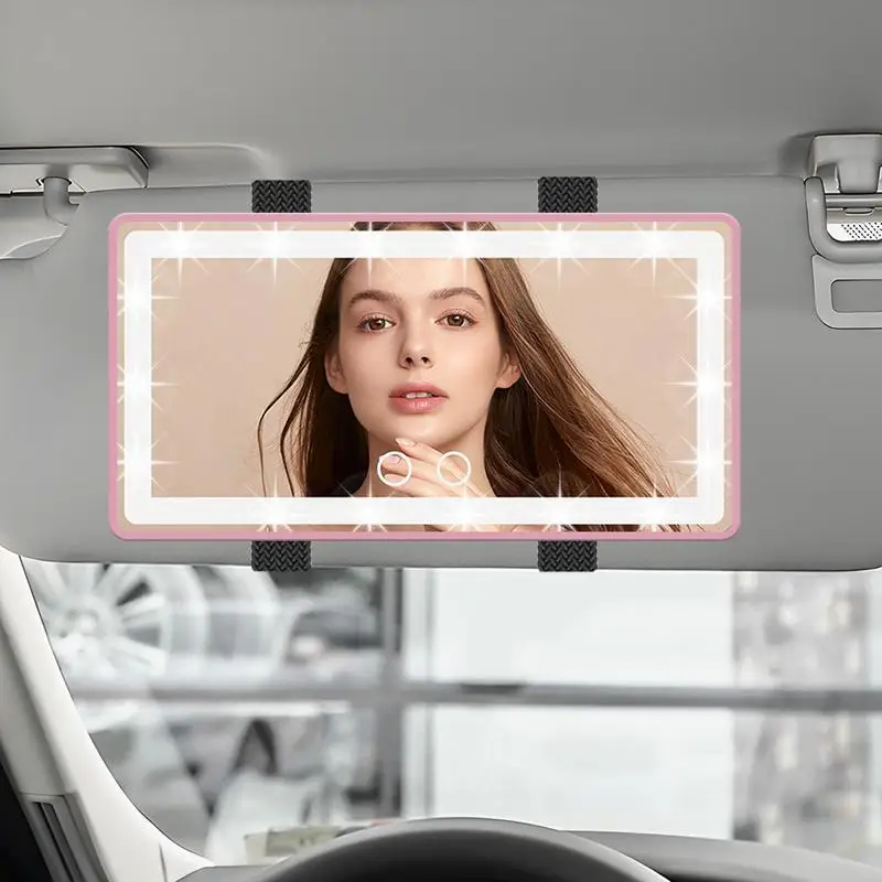 Зеркало для макияжа автомобильное перезаряжаемое с USB-зарядкой