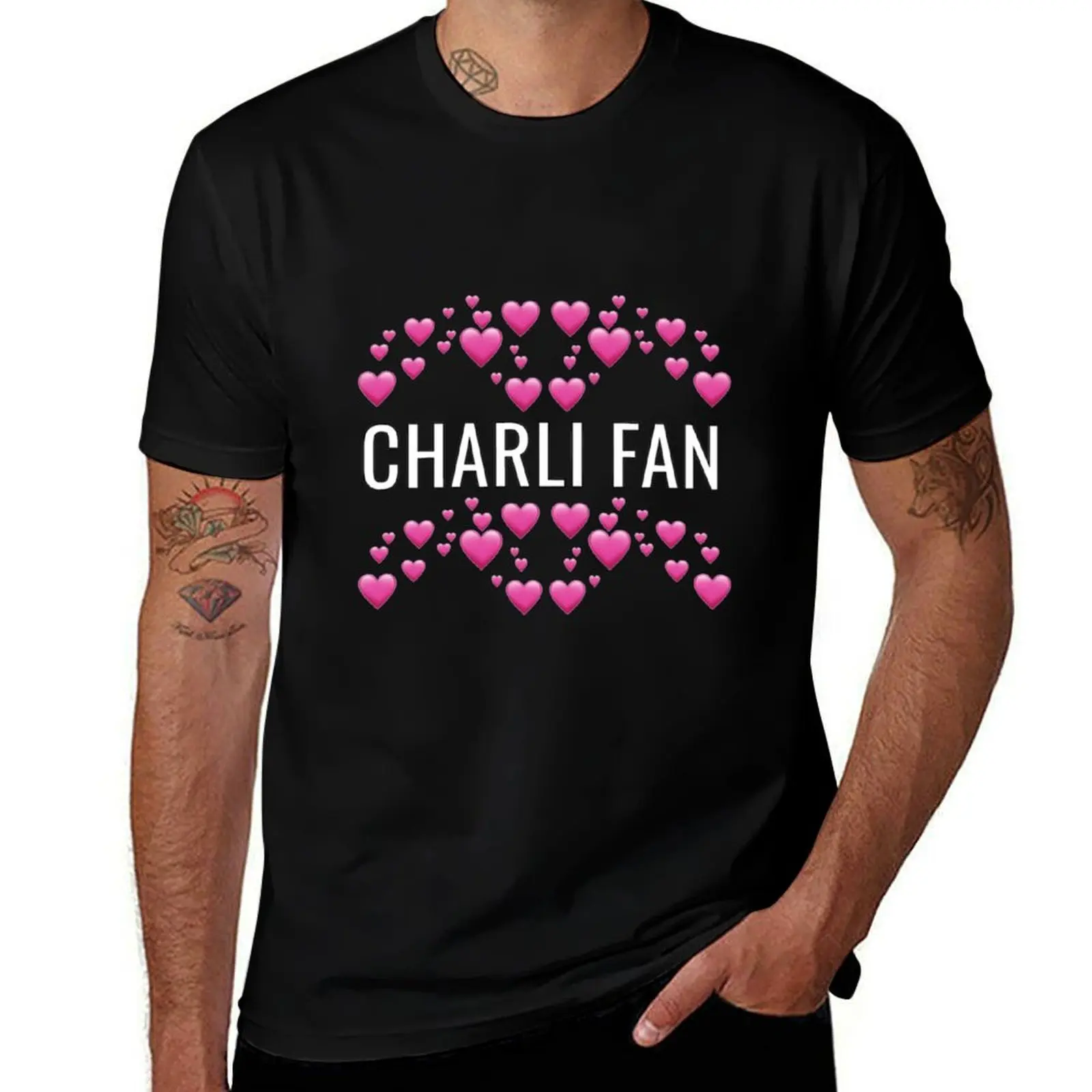 Фото Футболка Charli D'Amelio Fan T-Shirt, повседневная свободная футболка для ежедневной носки №1
