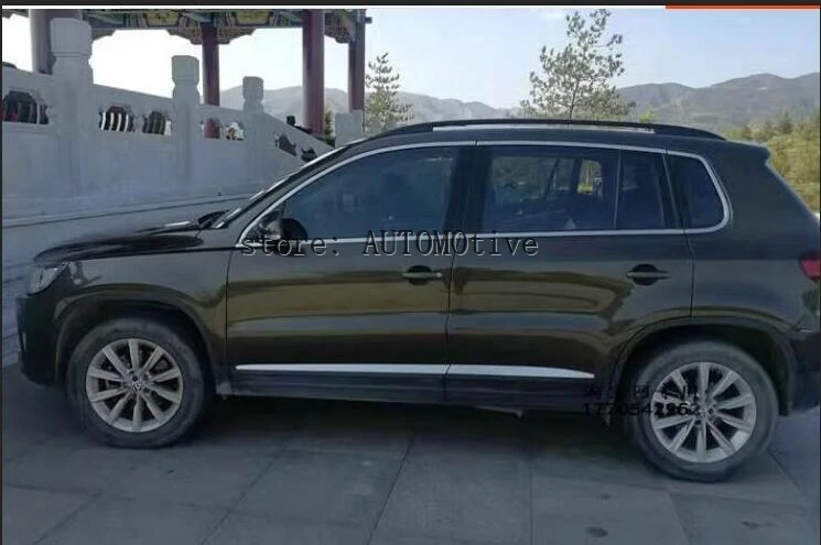 10 шт. декоративные полоски из нержавеющей стали для окон Vw Volkswagen Tiguan 2011 2012 2013 2014 2015