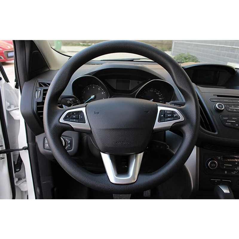 Защитная крышка рулевого колеса автомобиля наклейка для Ford Kuga Escape 2017 аксессуары