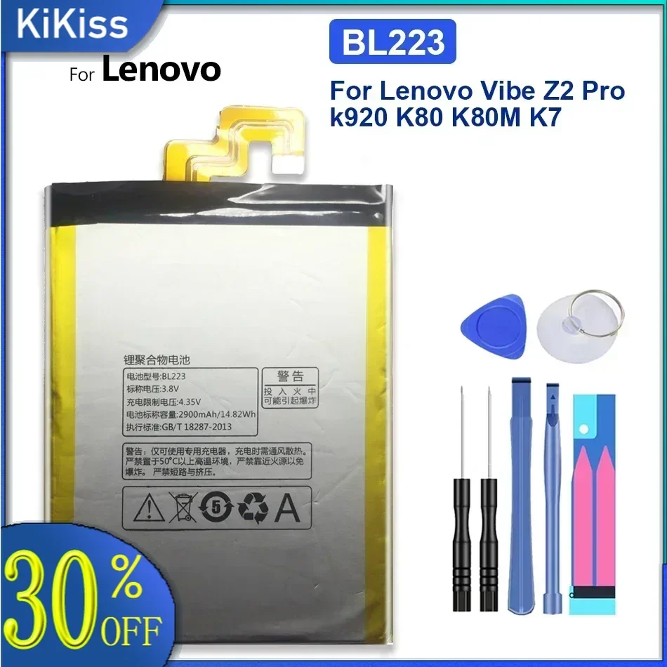 4000 мАч BL223 сменный аккумулятор для Lenovo Vibe Z2 Pro Z2Pro K920 K80 K80M K7