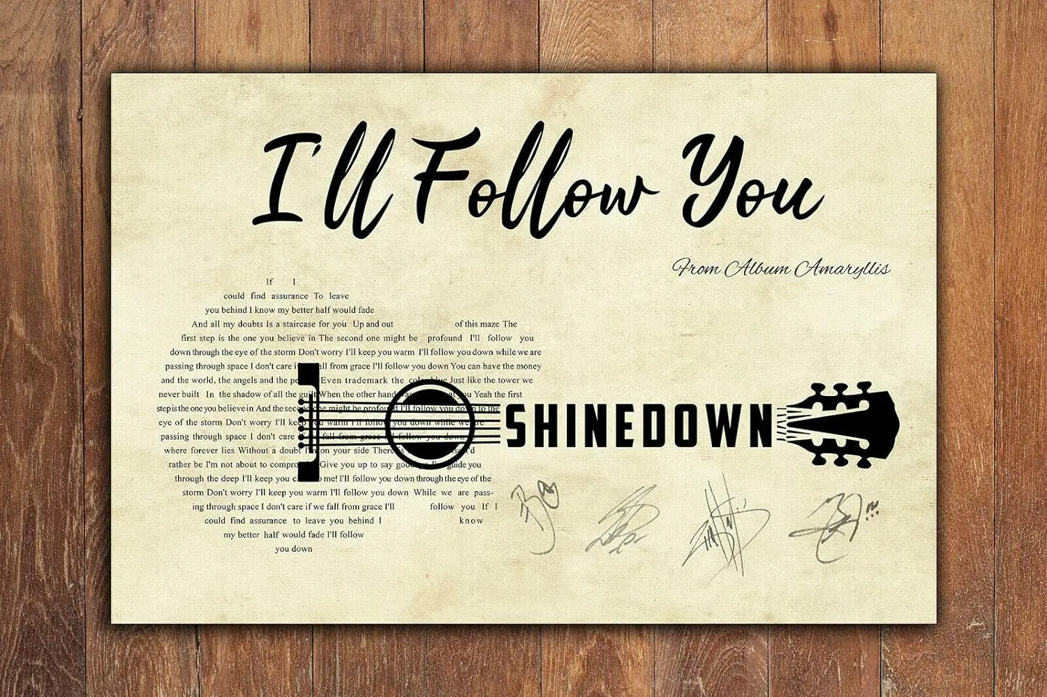 Новинка металлическая жестяная вывеска Shinedown Ill Follow You музыкальный