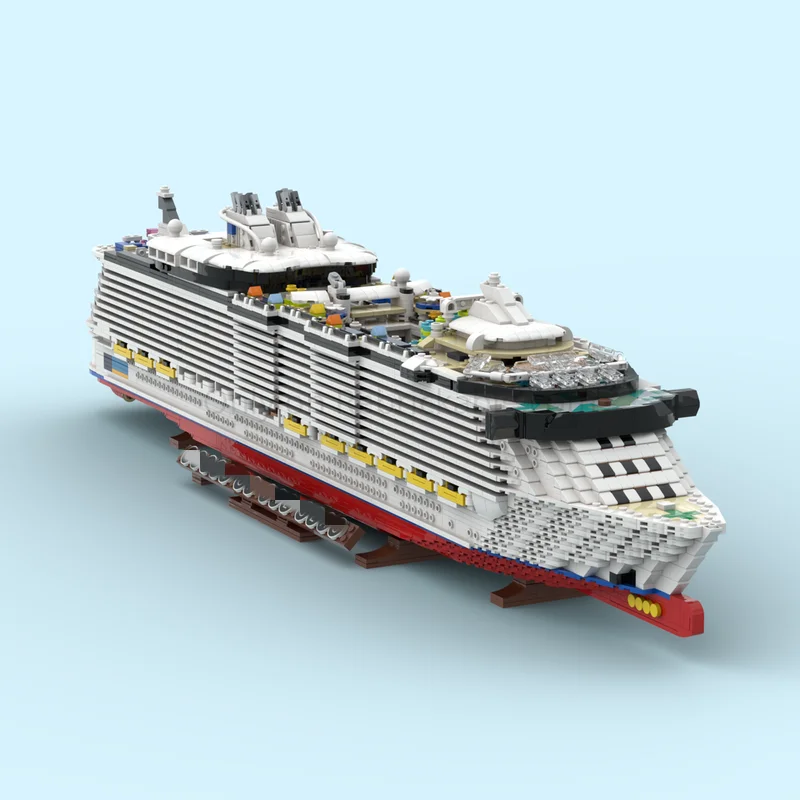 Фото Высокая сложность MOC Ocean Oasis Гигантская круизная технология Строительные блоки Креативная сборка Игрушечные модели Детский подарок Корабль №1