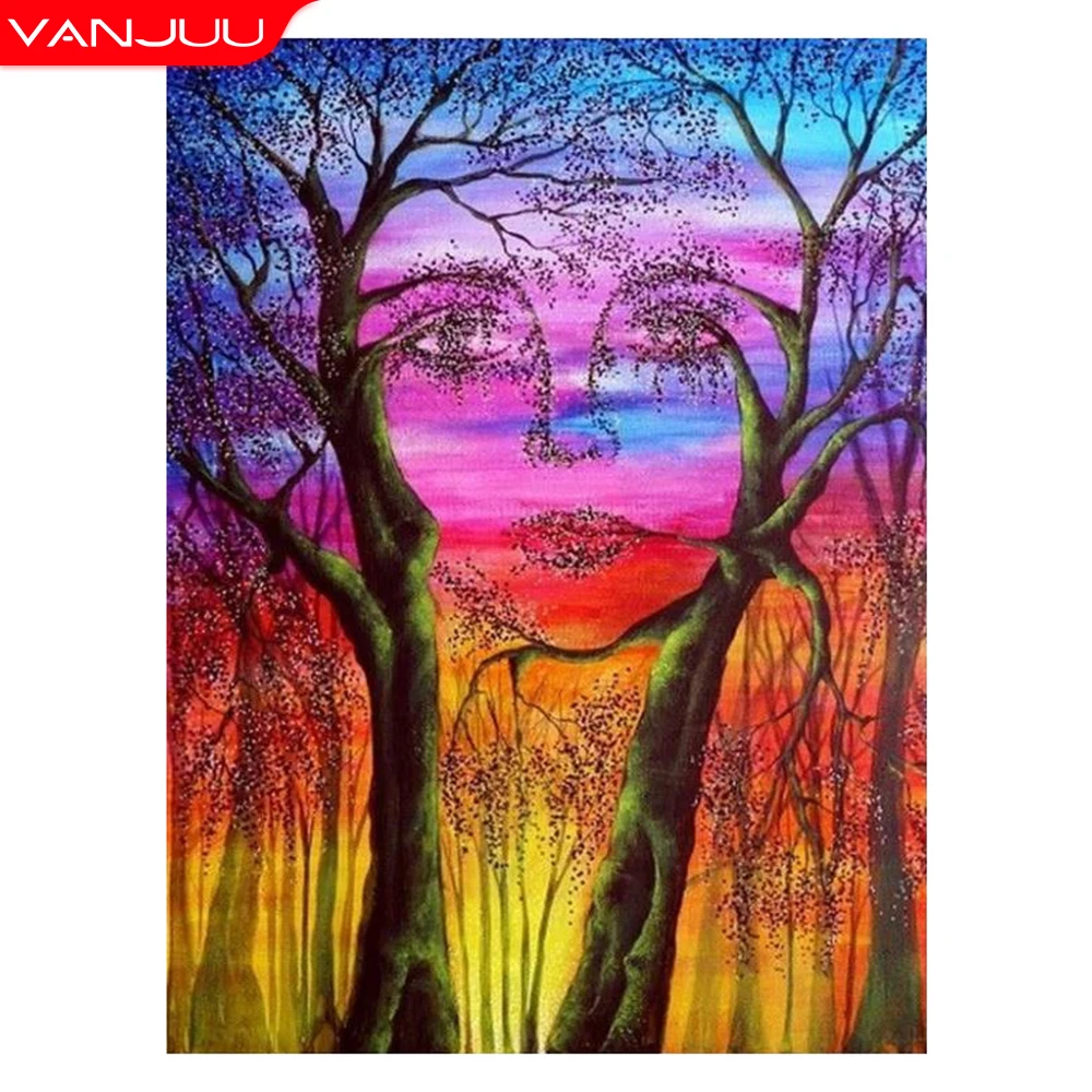 5D алмазная живопись полная абстрактная Алмазная мозаика с рисунком дерева жизни
