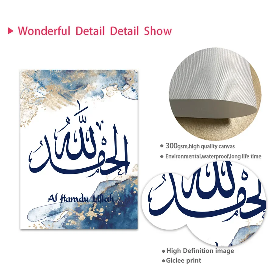 Ayat Al-Kursi Исламская Каллиграфия Абстрактный Принт На Холсте Без Рамы Современный