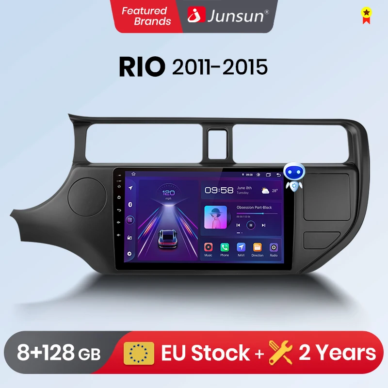 Автомагнитола Junsun V1pro автомагнитола 2 din на Android для KIA RIO 2011-2015 Carplay мультимедиа GPS