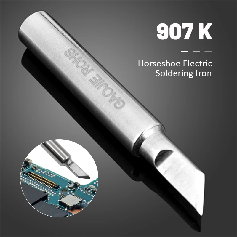 

907K Lead-Free Soldering Tip Horseshoe Shape Solder Bit Welding Head Electric Soldering Iron Solder Rework Station Repair Tool