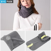 byepain travel pillow no inflatable scarf neck support pillow airplane car office nap sleep pillow adult kids neck pain relief