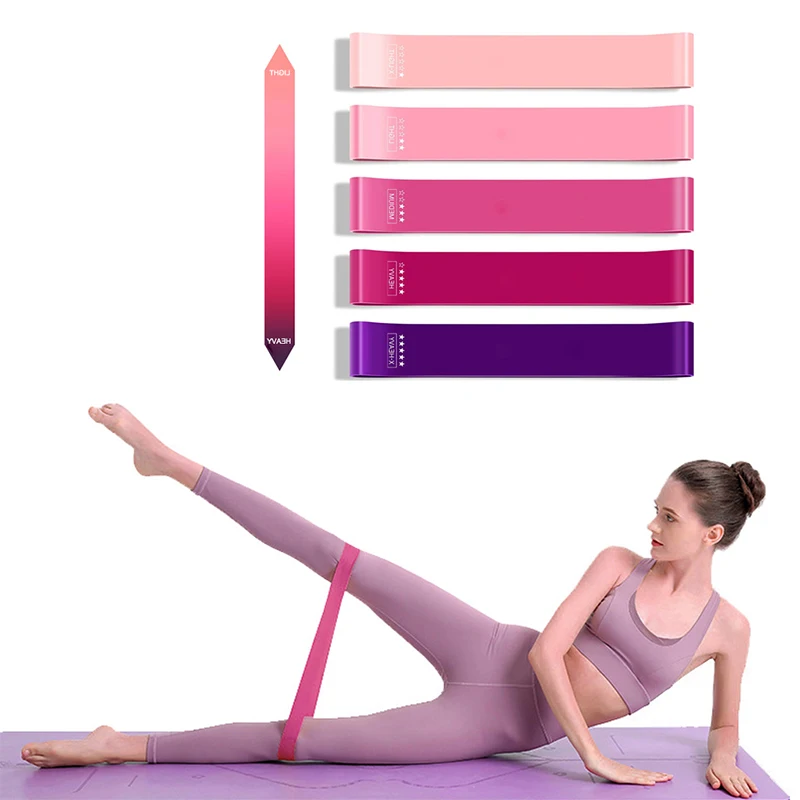 

Portable Fitness Workout Equipment Rubber Resistance Bands Yoga Gym Elastic Gum Strength Pilates Crossfit Women Weight Sports