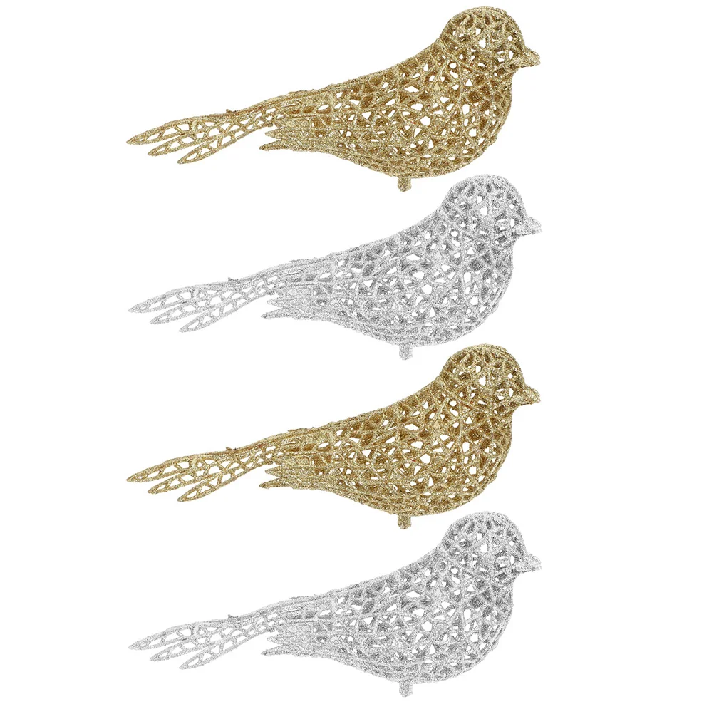 

Bird Christmas Birds Ornaments Statue Artificial Cardinaldecorations Party Red Figurines Clip Feathered Decorcardinals Craft