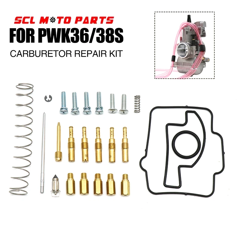 

ALconstar-набор для Ремонта Карбюратора мотоцикла, прокладка, главные/неисправные насадки, игольчатый винт для PWK 36S 38S, набор для Ремонта Карбюратора