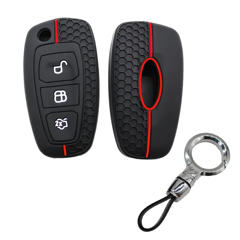 Силиконовый чехол для автомобильного ключа Ford Focus 2 3 MK3 ST RS Ecosport Kuga Escape Fiesta Fold C-Max
