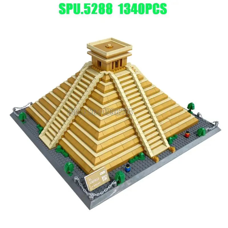 6225 1340 шт. Пирамида майя Мексика строительные блоки | Игрушки и хобби