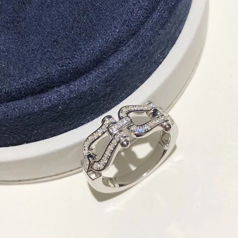 

Классический модный бренд FORCE 10 Ювелирные изделия Титановая Сталь в форме подковы циркониевое высококачественное кольцо для пары на годовщину недели