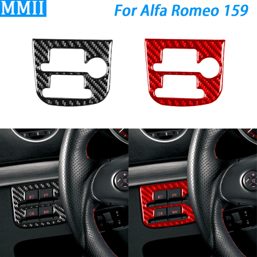 

For Alfa Romeo 159 Brera Spider 2005-2011 Real Carbon Fiber Headlight Switch Control Panel Decorative Cover Car Interior Sticker