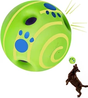 atuban pet dog toy interactive giggle ball dog toy wobble funny pet ball chewing play touch wag training supplies safe